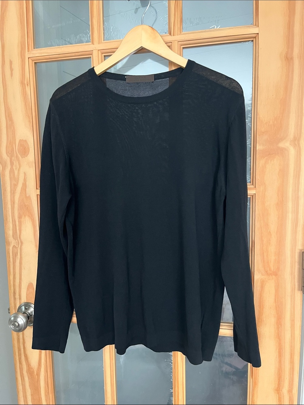 Alpha Massimo Rebecchi Italian 48 cotton semi sheer crewneck Sweater pullover